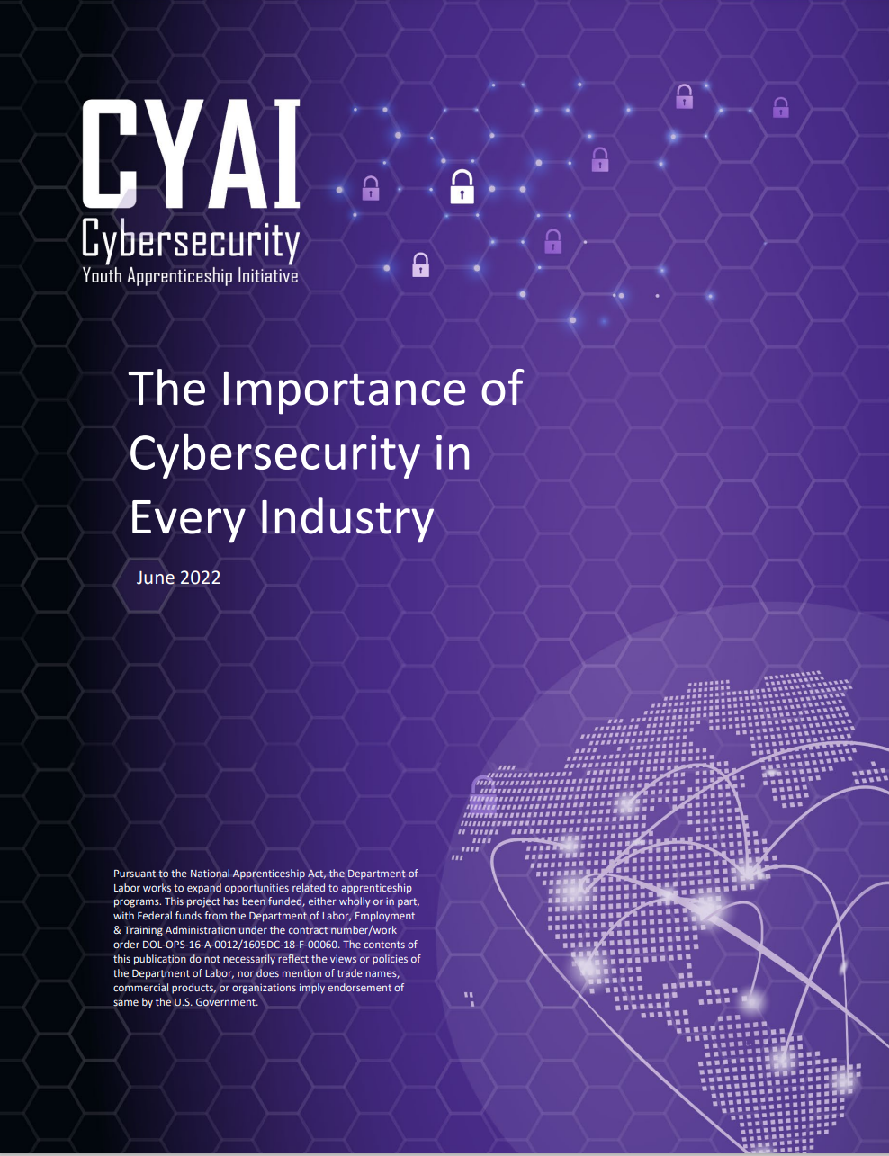 Preview of the first page of the document that includes text/graphics to describe the importance of cybersecurity jobs.